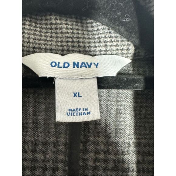 Old Navy Women’s Double-Breasted Textured Houndstooth Plaid Blazer Sz XL - Picture 3 of 15